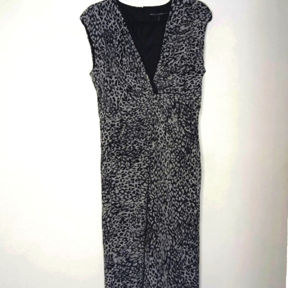 WHBM Leopard Midi Dress Size 10